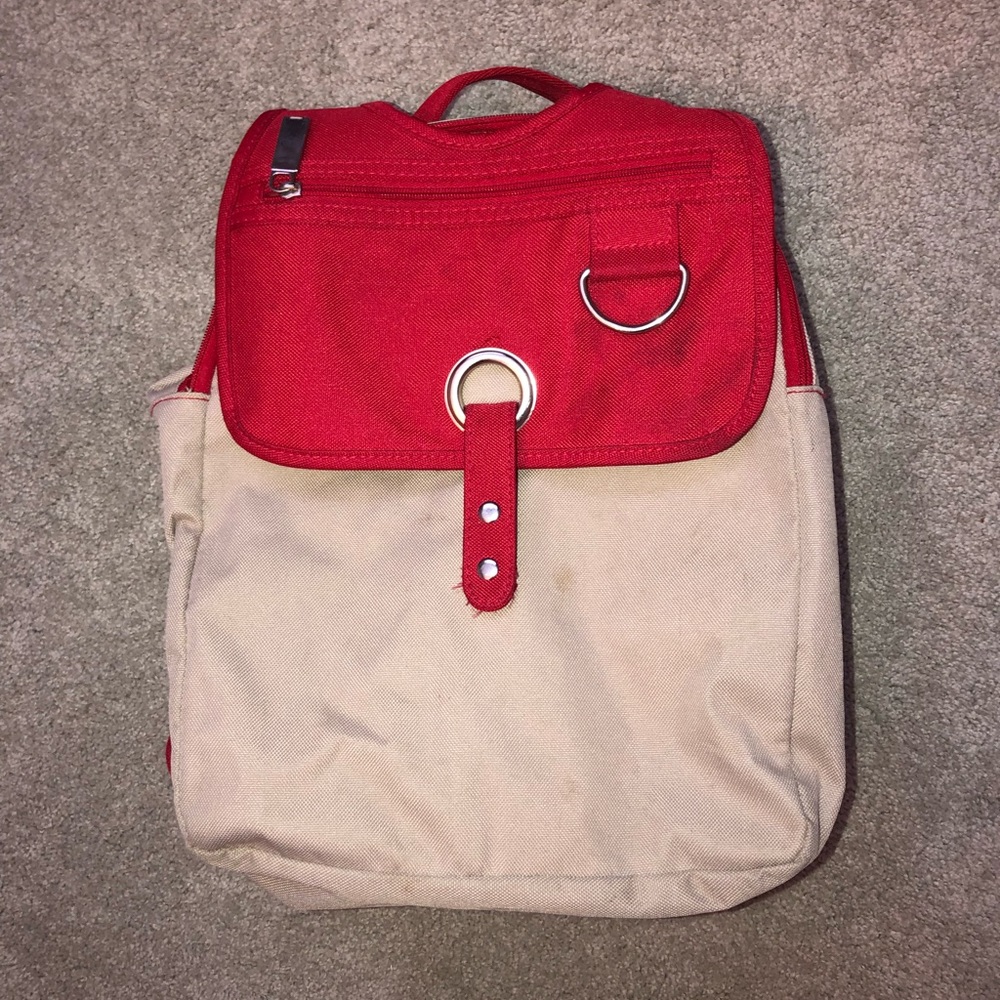TH Red and Tan Backpack